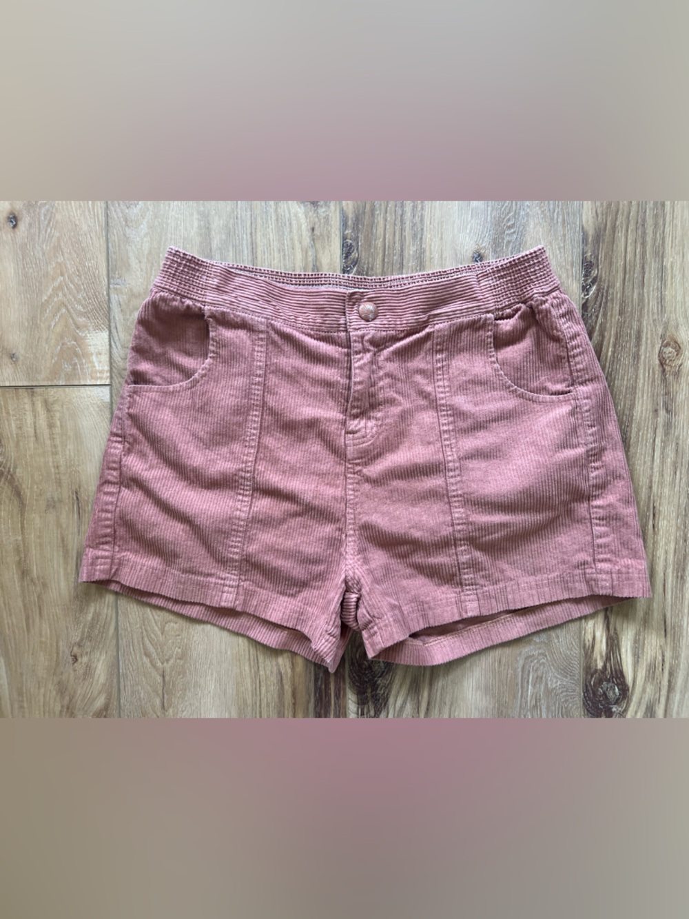 Faherty Sleepaway Corduroy Shorts High Rise Clay Womens Medium Retro Summer